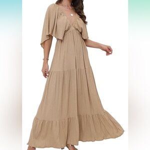 Amazon Women's Tan Maxi Dress